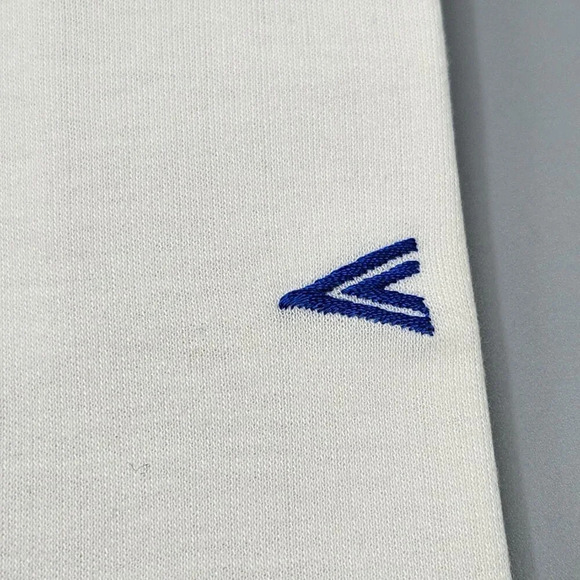 Vintage Court Club White Tennis Shirt  Mens Large - Picture 5 of 11